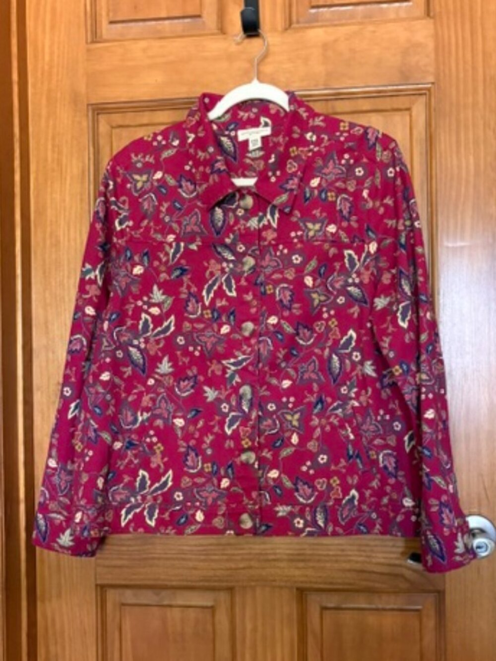 Appleseed's jacobean print jean jacket